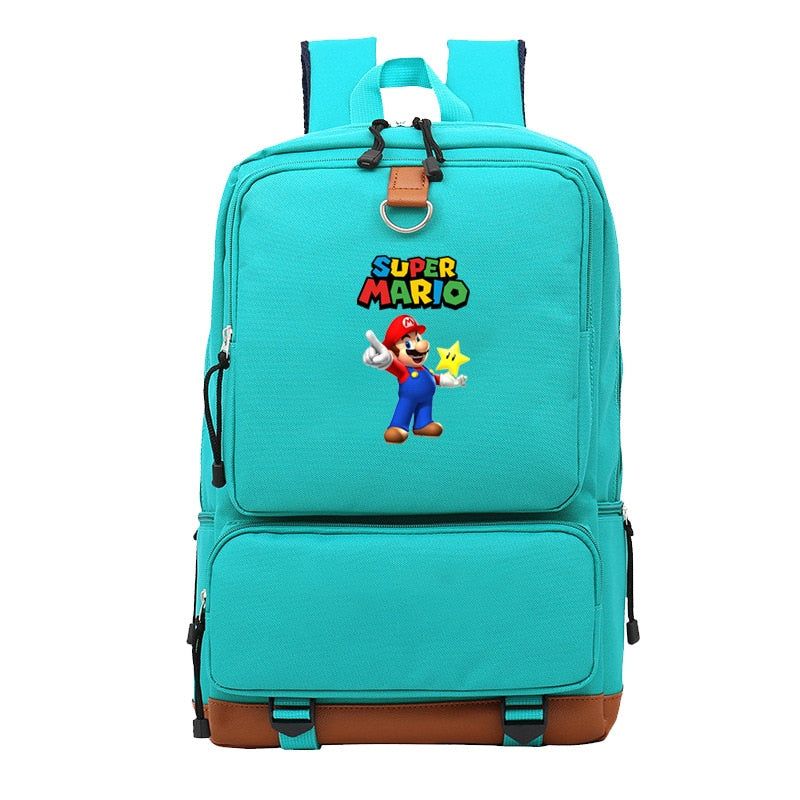 Super Mario Brothers backpack Women Men Canvas Backpack School Bag for Teens Students Travel Rucksack Laptop Backpack