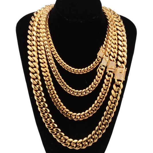 Box Lock Heavy Gold Chain