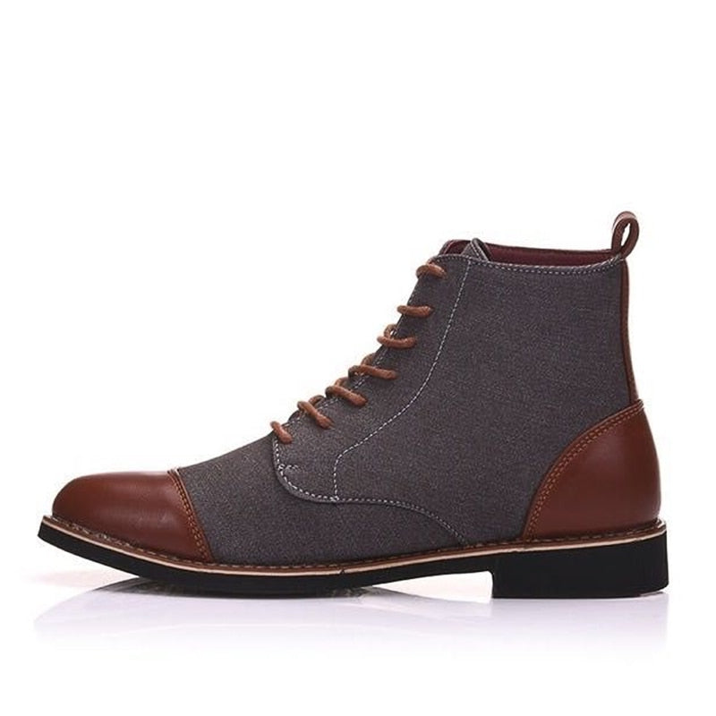 Men's Oxford Lace Up Ankle Boots