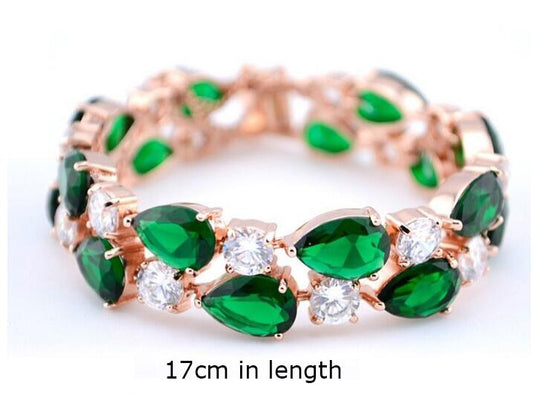 Multicolor Cubic Zircon Bangle Crystal Bracelet