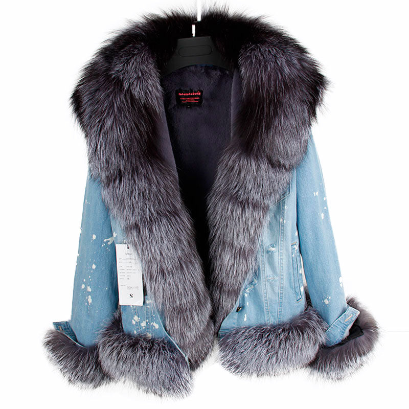 Fox Fur Jean Jacket