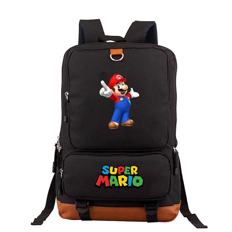 Super Mario Brothers backpack Women Men Canvas Backpack School Bag for Teens Students Travel Rucksack Laptop Backpack