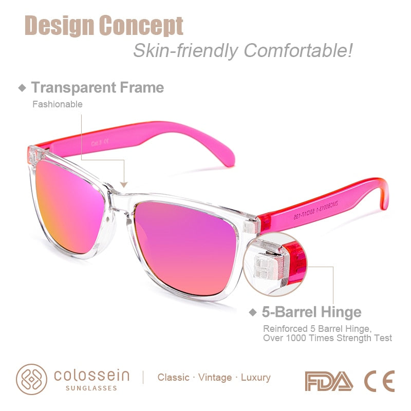 Women's Gradient Colorful Lens Glasses Classic Retro Eyewear Transparent Frame UV400 Sunglasses Men