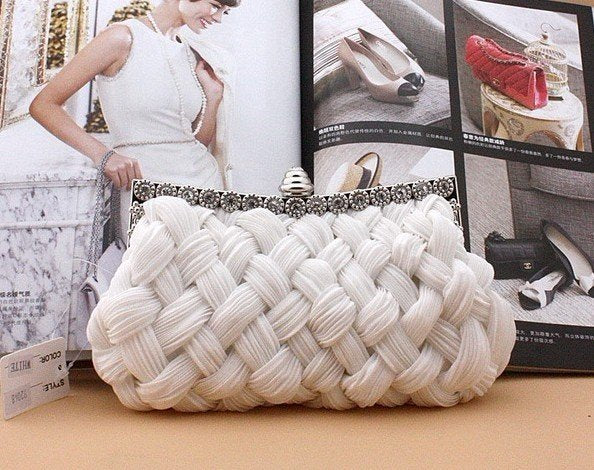 Silk Weave Evening Clutch Purse