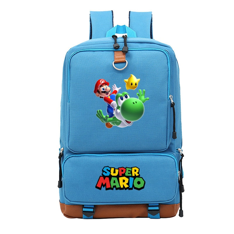 Super Mario Brothers backpack Women Men Canvas Backpack School Bag for Teens Students Travel Rucksack Laptop Backpack