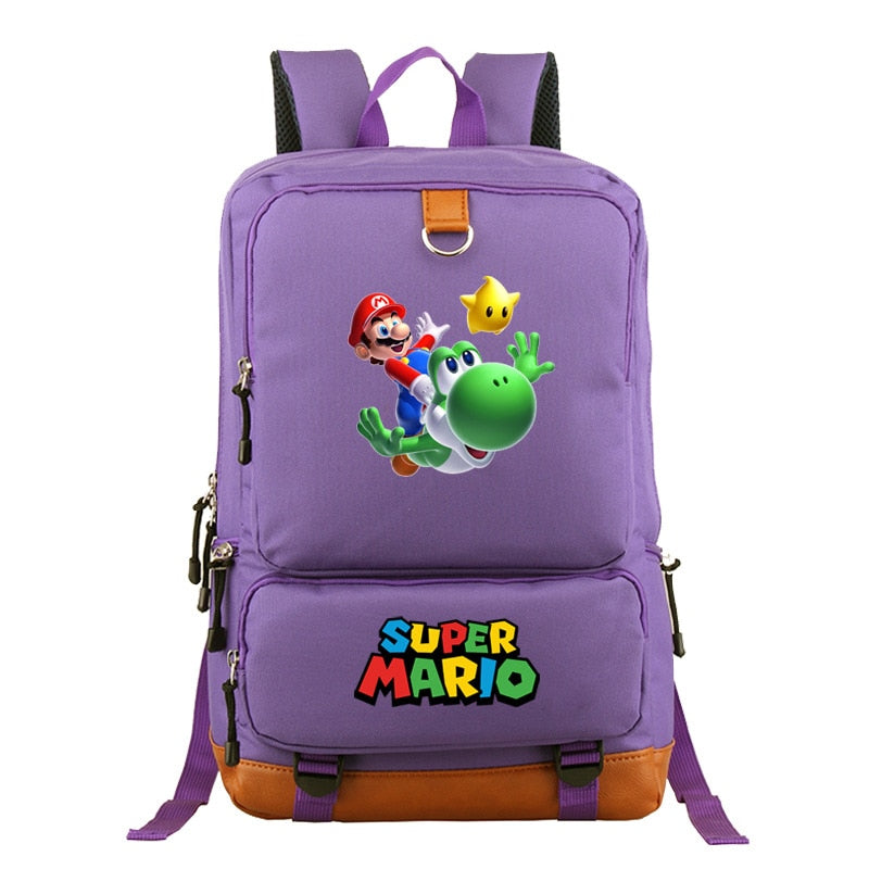 Super Mario Brothers backpack Women Men Canvas Backpack School Bag for Teens Students Travel Rucksack Laptop Backpack