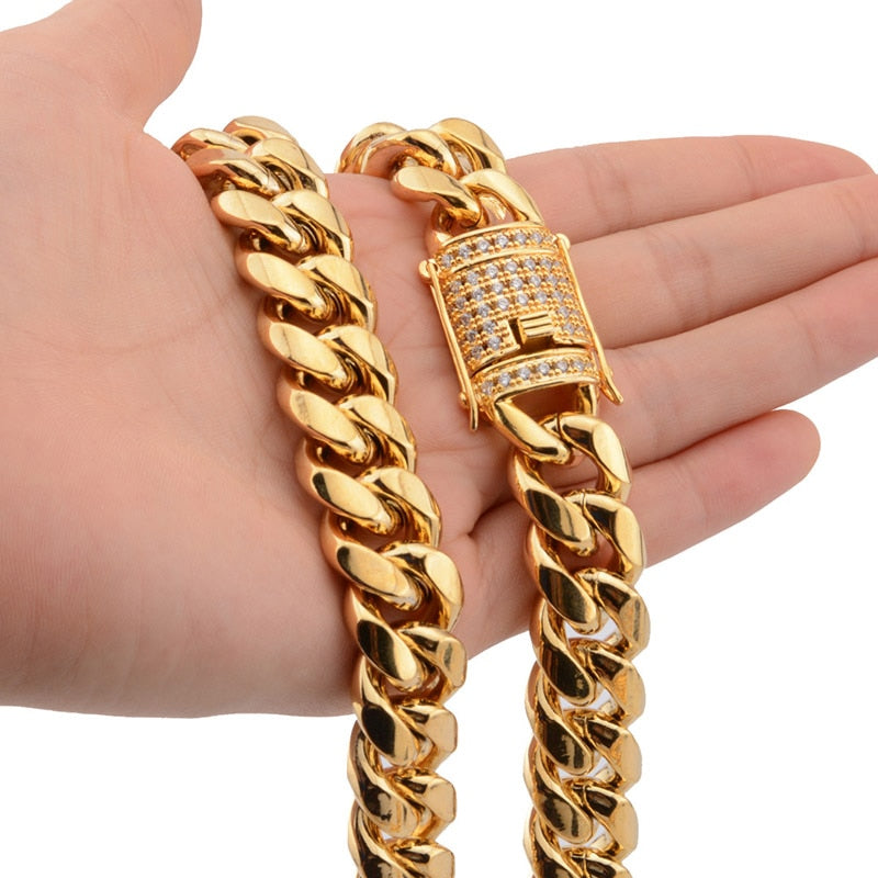 Box Lock Heavy Gold Chain