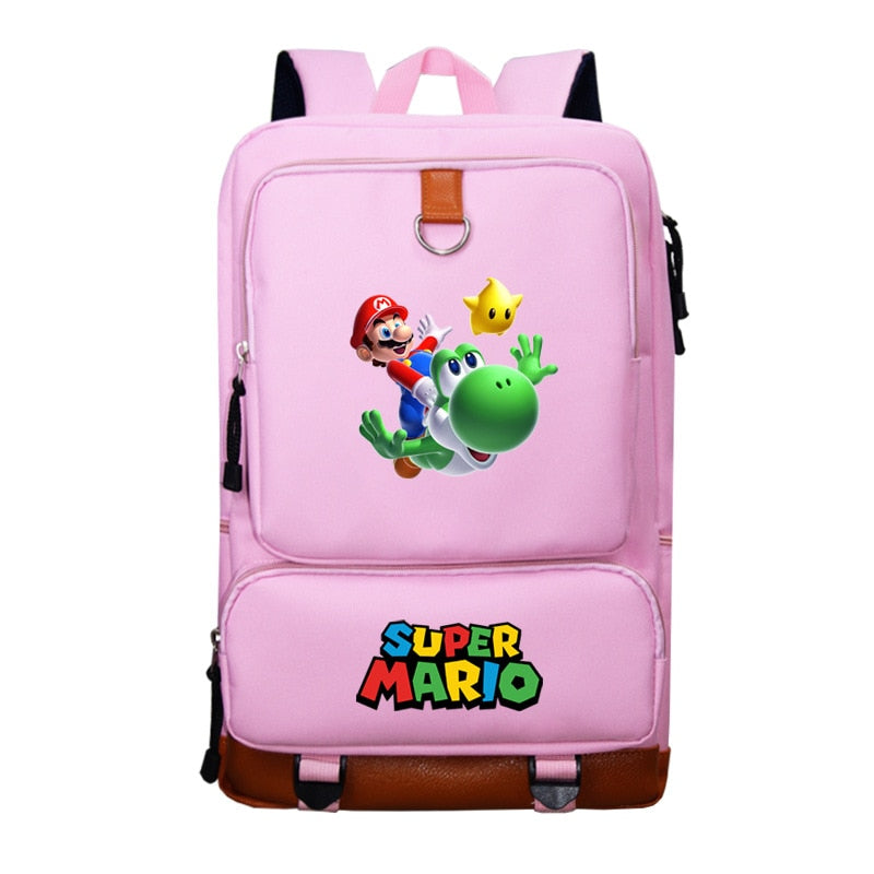 Super Mario Brothers backpack Women Men Canvas Backpack School Bag for Teens Students Travel Rucksack Laptop Backpack