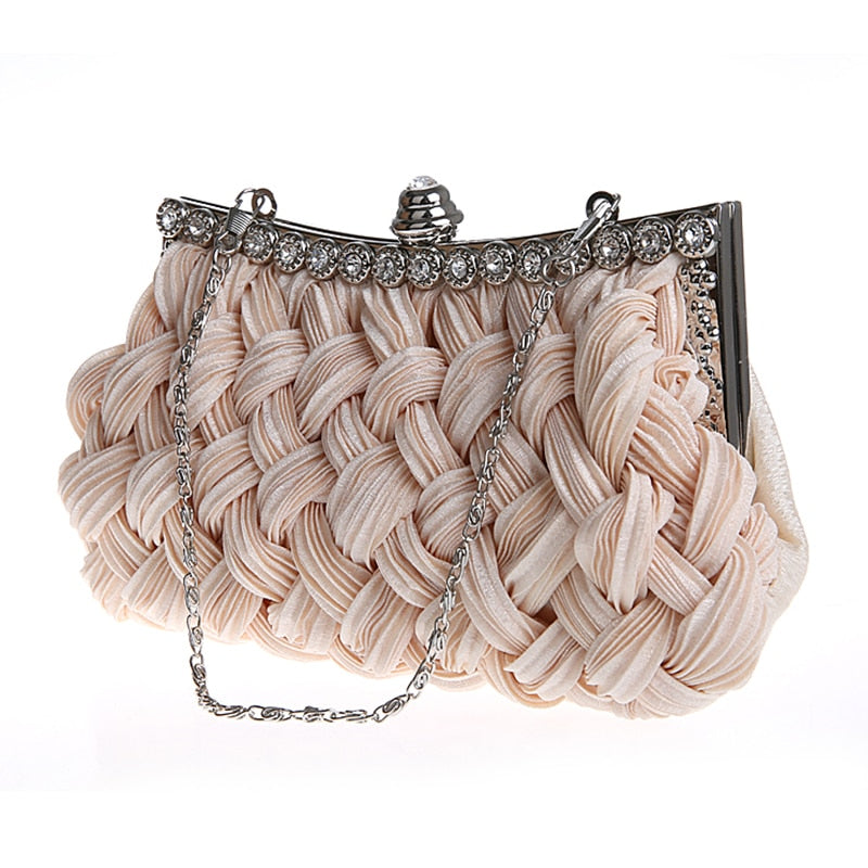 Silk Weave Evening Clutch Purse