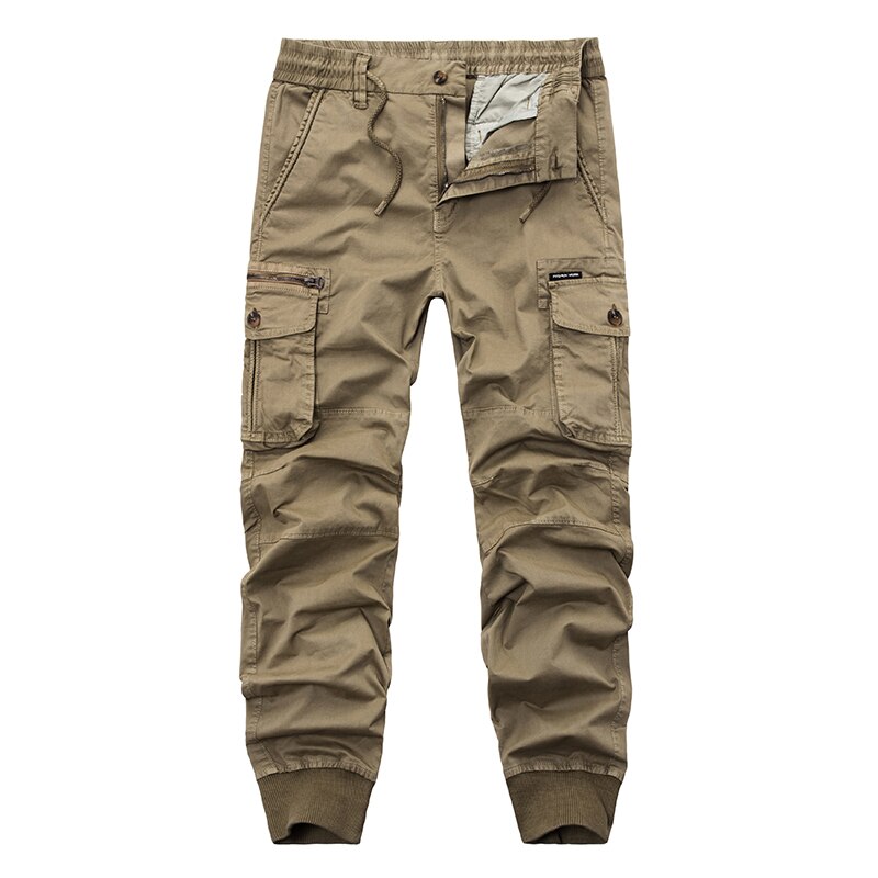 Men's Cargo Tactical Cargo Pants Cotton Ribbon Joggers Sweatpants