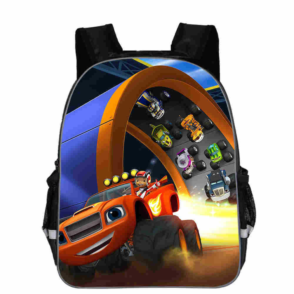 Teenager Cartoon Blaze And The Monster Machine Print Backpack Boys School Bags Primary Backpack Schoolbags for Boys Mochilas