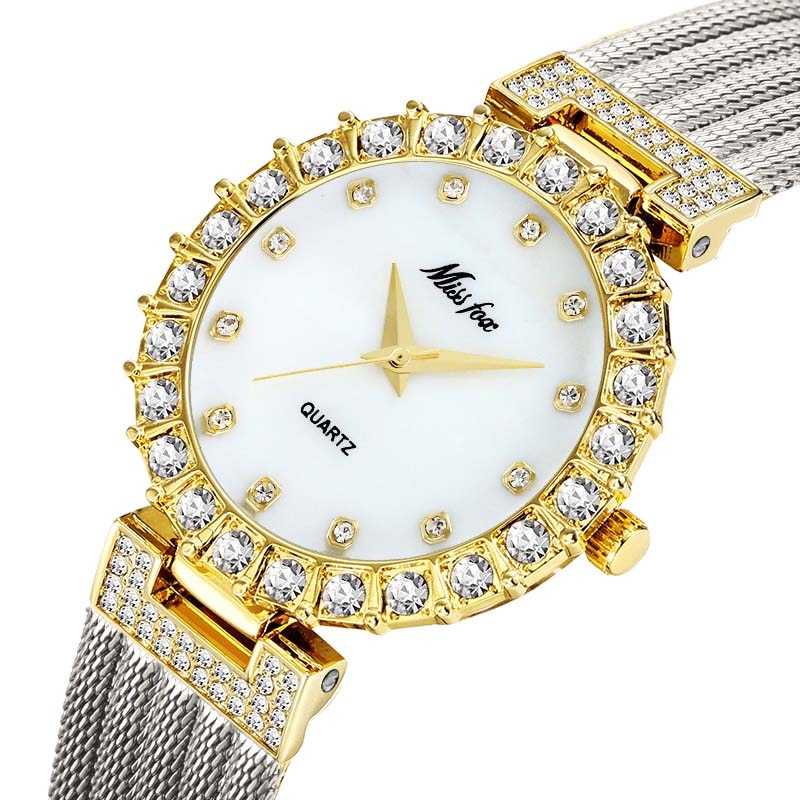 Waterproof Diamond Ladies Quartz Watch