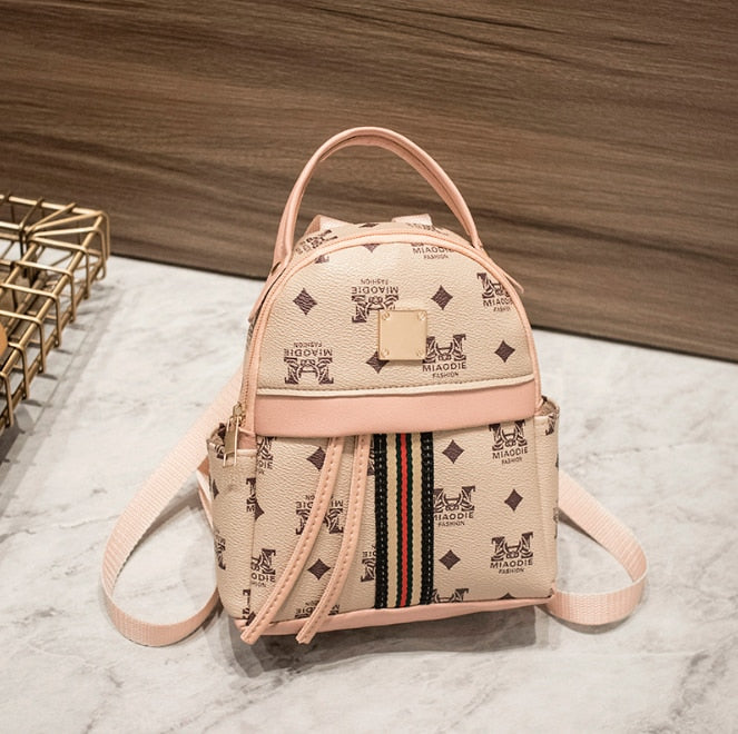 Ladies PU Leather Large Replica Backpacks