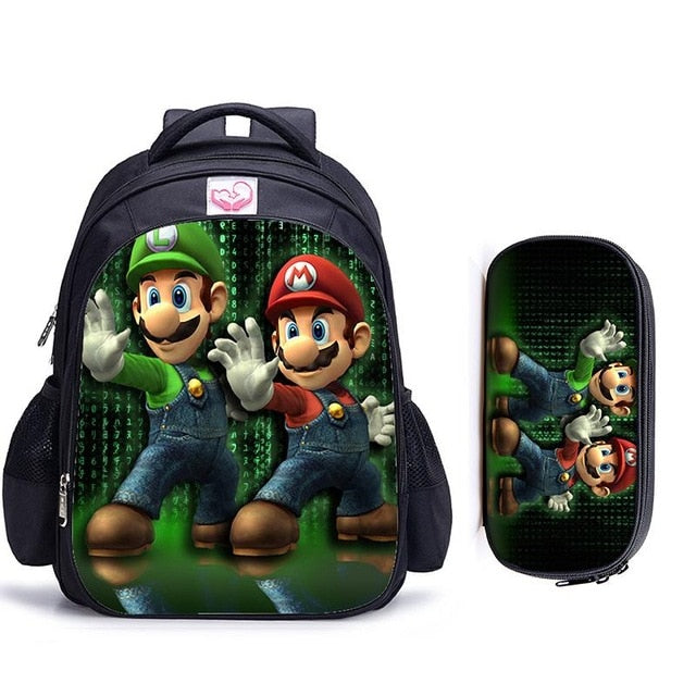 Cartoon Game Book Backpack Daily School Kids Backpacks