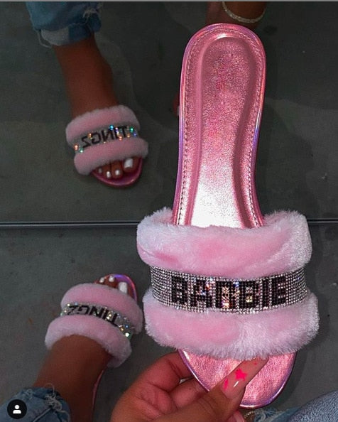 Barbie Crystal Beach Slipper Slides