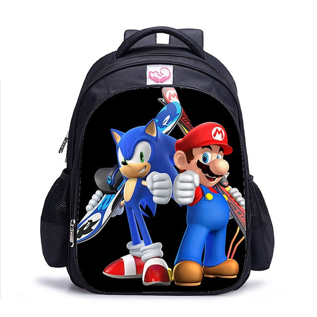 Cartoon Game Book Backpack Daily School Kids Backpacks