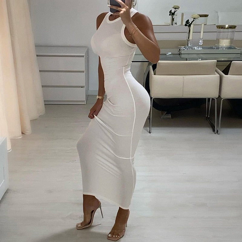 Ribbed Knitted Bodycon Wrap Dress