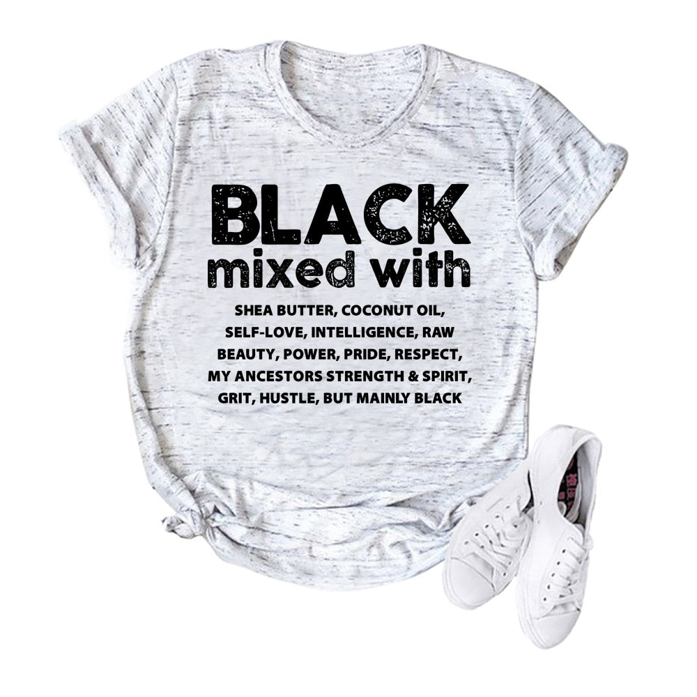 "Black Mixed with.." Women's Short Sleeve T-Shirt