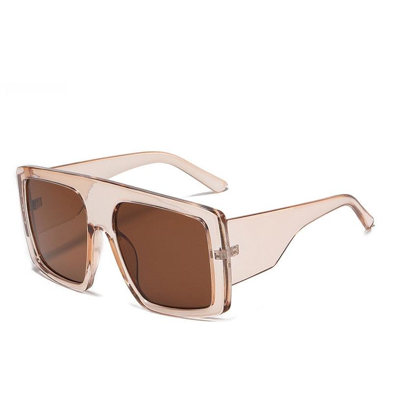 Oversized One Piece Shield Square Sunglasses