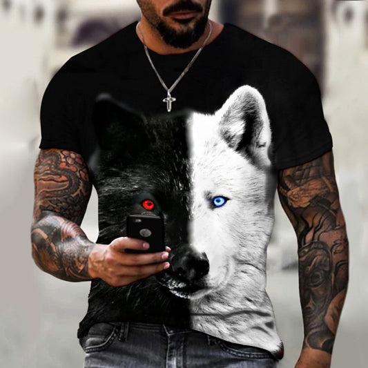 Wolf 3D Printed Men's Short Sleeve T-Shirt