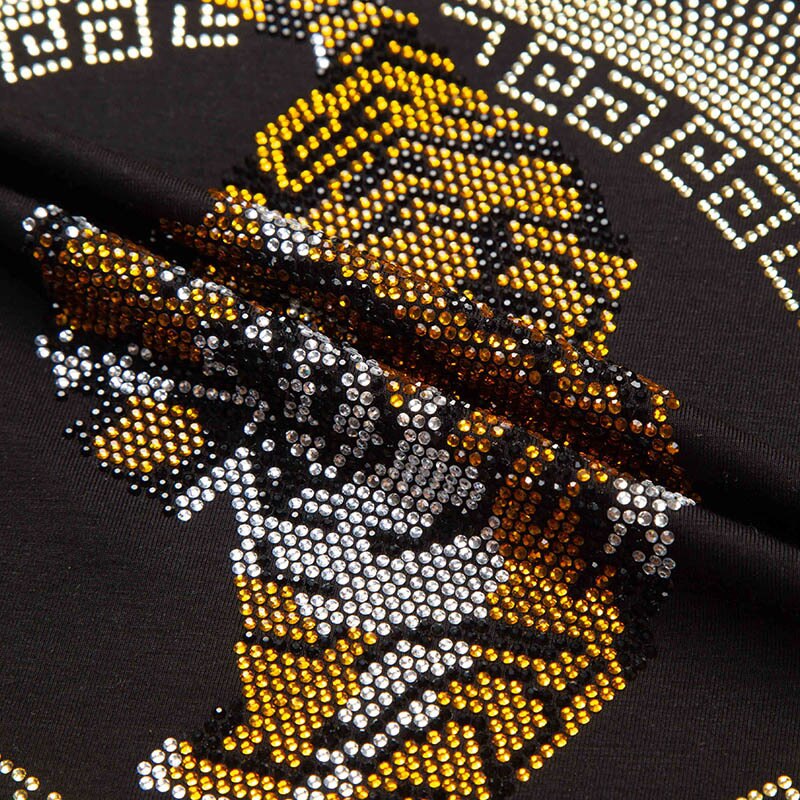 Men's Tiger Rhinestone Streetwear T-Shirt to 6X