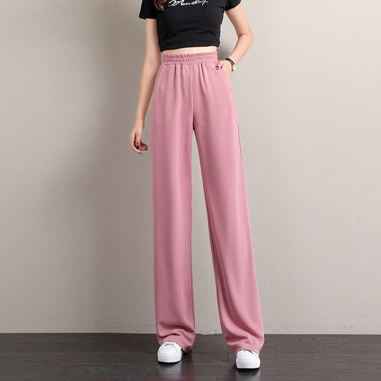 Straight Wide Leg High Waist Ladies Sweatpants