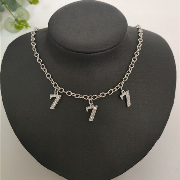 Letter Crystal Necklace Choker