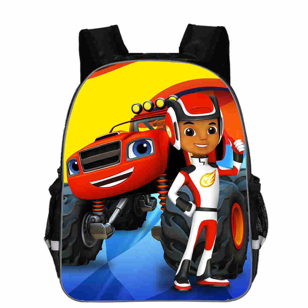 Teenager Cartoon Blaze And The Monster Machine Print Backpack Boys School Bags Primary Backpack Schoolbags for Boys Mochilas