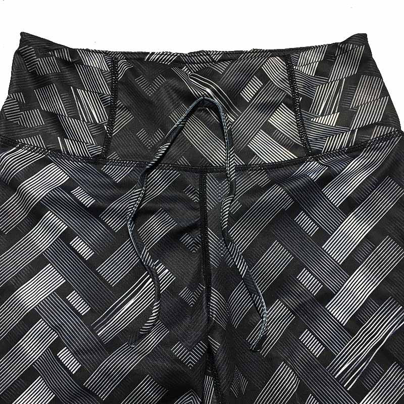 Crisscross Pattern Booty Lift Spandex Leggings