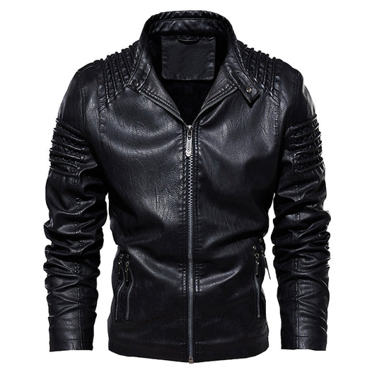 Men's Pigskin Leather Bomber Motorcycle Steampunk Jacket to 5X Big & Tall