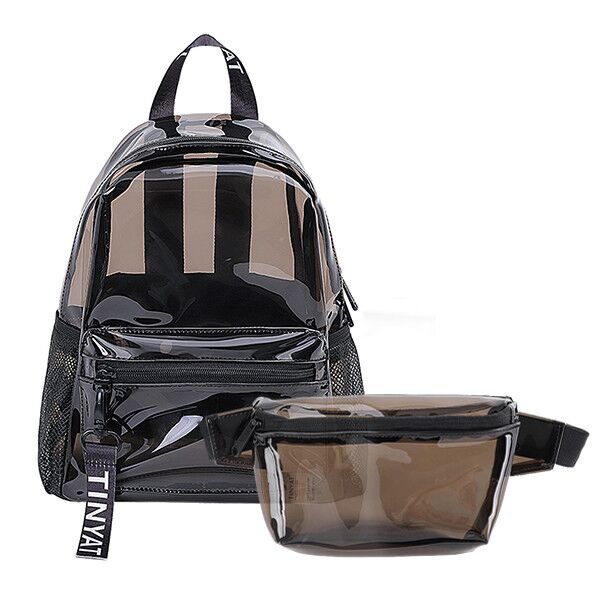 PVC Clear Transparent Waterproof Travel Backpack