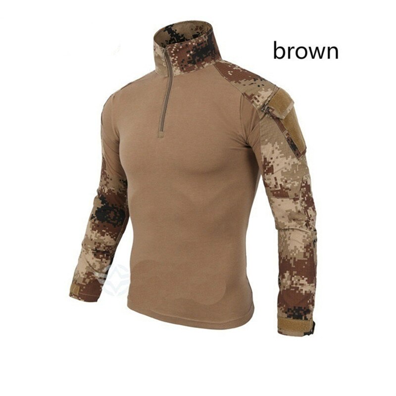 Army Camouflage Tactical T Shirt Men Long Sleeve Hunt Outdoor Long Sleeve T-Shirt