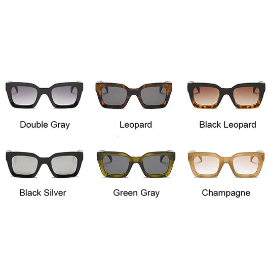 Square Classic Vintage Oversized Big Frame UV400 Mirror Sunglasses