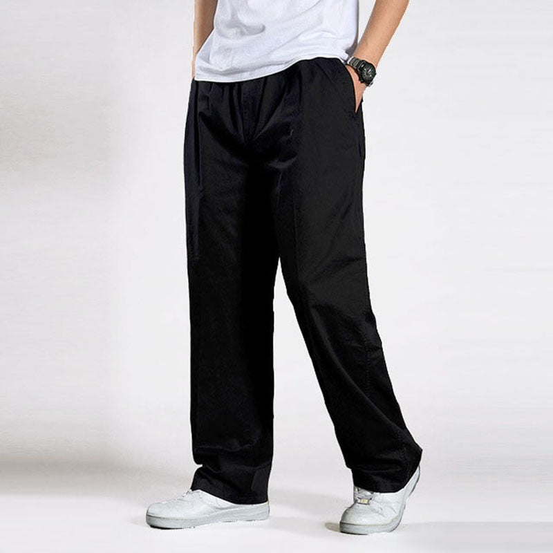 Men's Cargo Cotton Loose Multi Pocket Sweatpants 6XL