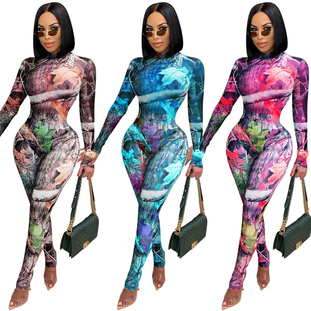 Festival Mesh Sheer Long Sleeve Bodysuit + Leggings 2-Piece Set