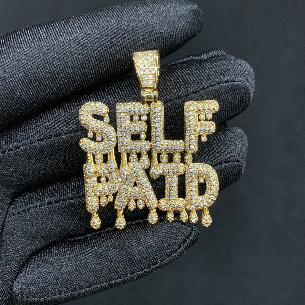 Iced Out Bubble "Self Paid" Pendant Rope Chain