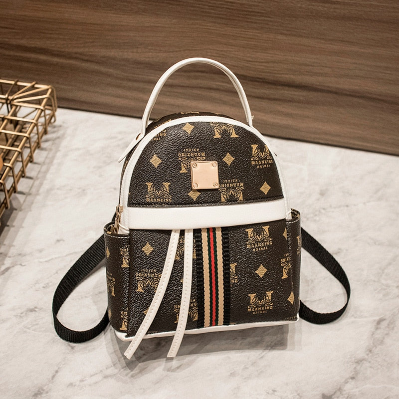 Ladies PU Leather Large Replica Backpacks