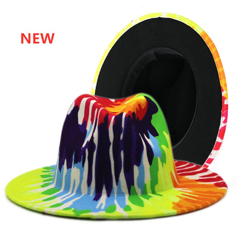 Tie-Dye Large Unisex Fedora Hats