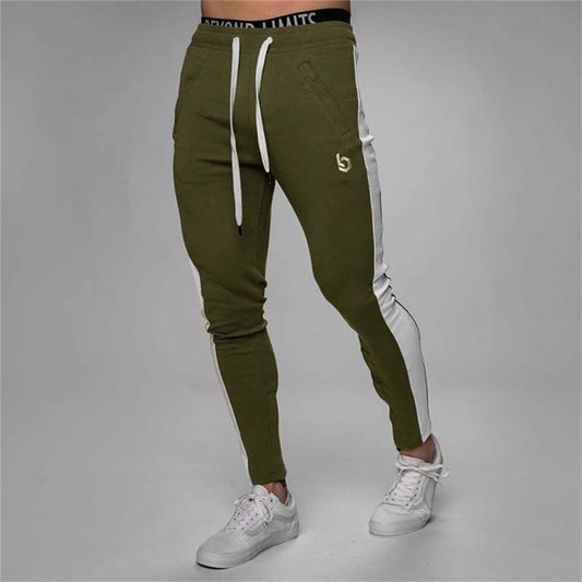 Side Striped Men's Skinny Gym Jogger Sweatpants