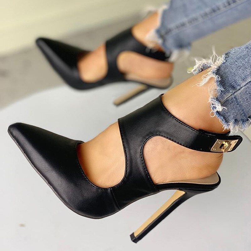 Vintage Pointed Toe Stiletto Heel Handmade Pumps