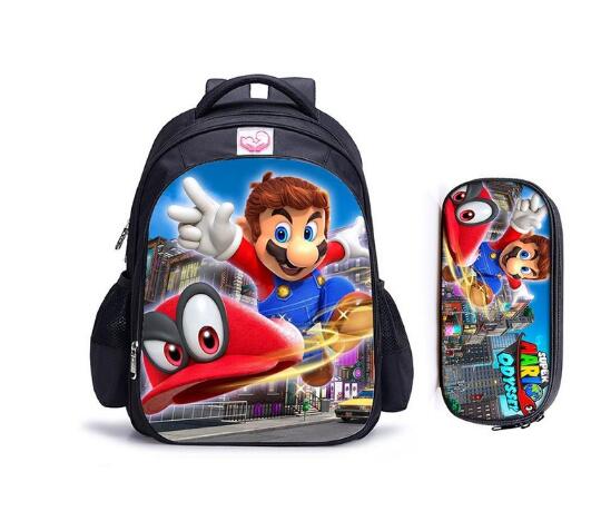 Cartoon Game Book Backpack Daily School Kids Backpacks