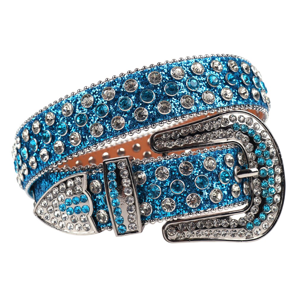 Unisex Bling Western Rhinestones Belt