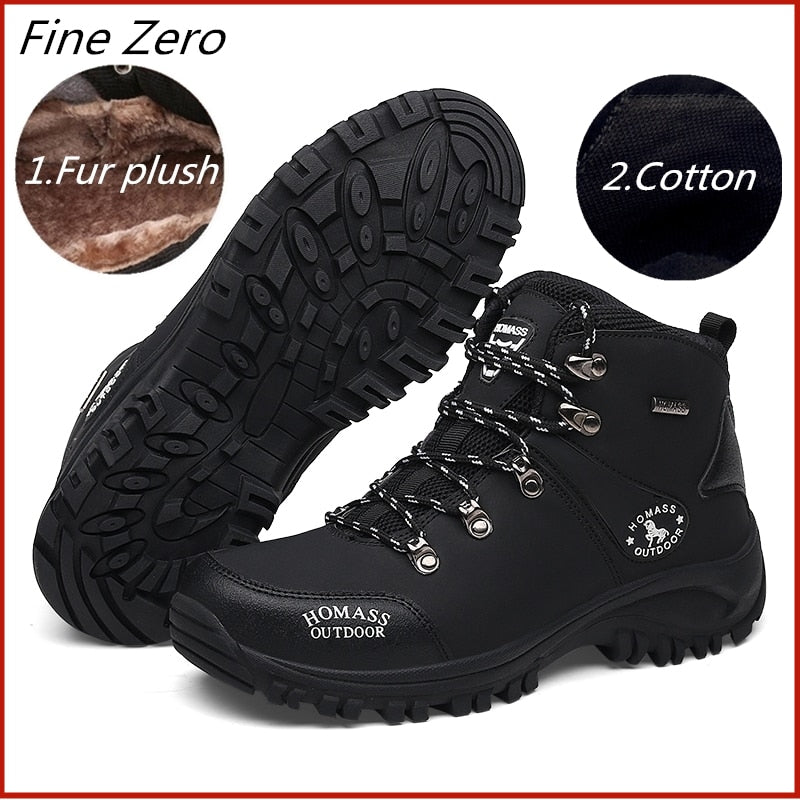 Men's Waterproof Lace Up Snow Boots