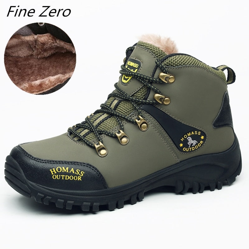 Men's Waterproof Lace Up Snow Boots