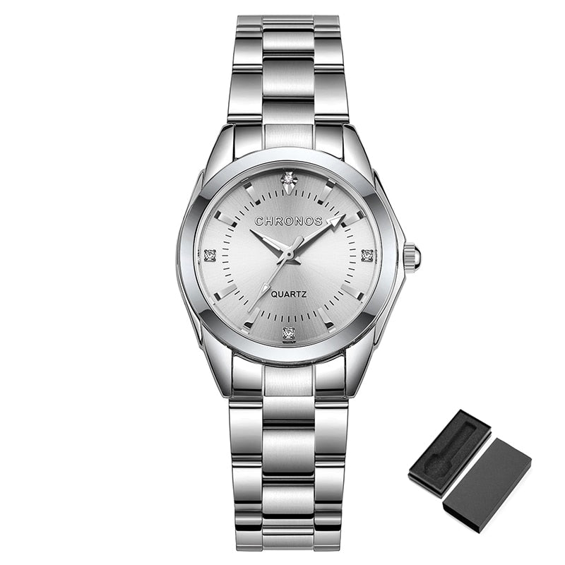 Colored Luxury Ladies Movement Stainless Steel Watch