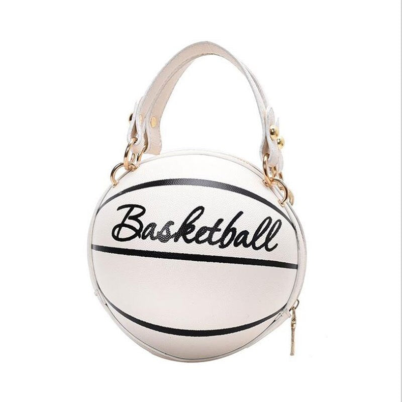 Crossbody Chain Shoulder Leather Basketball Bag