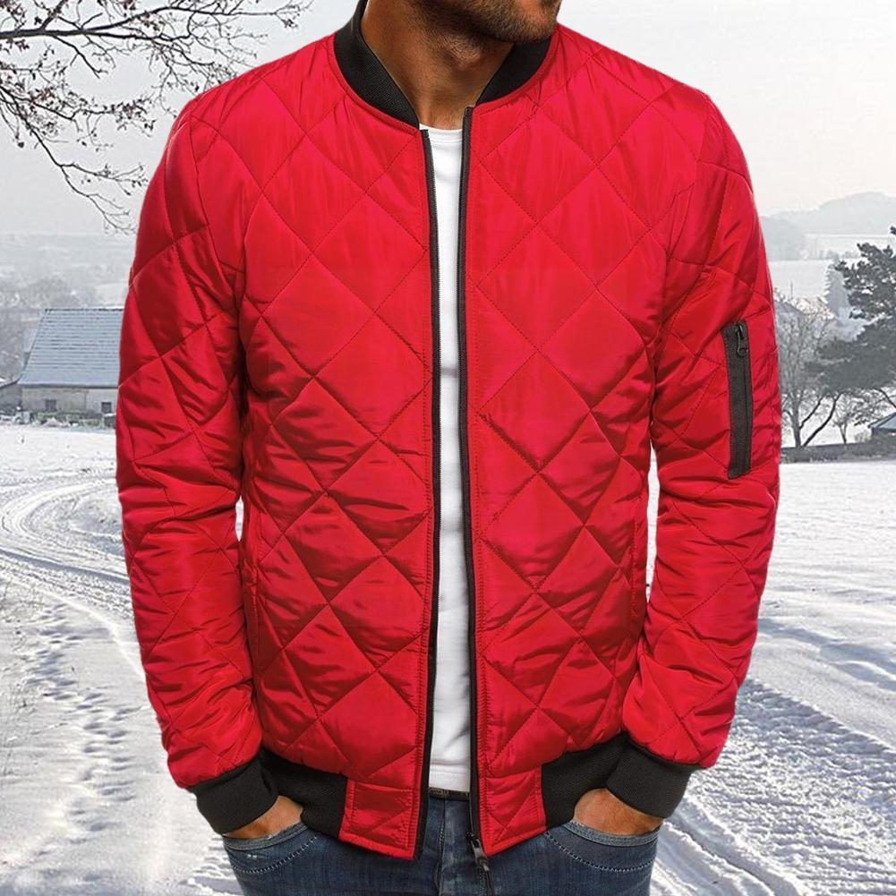 Men's Quilted Puffer Bomber Jacket