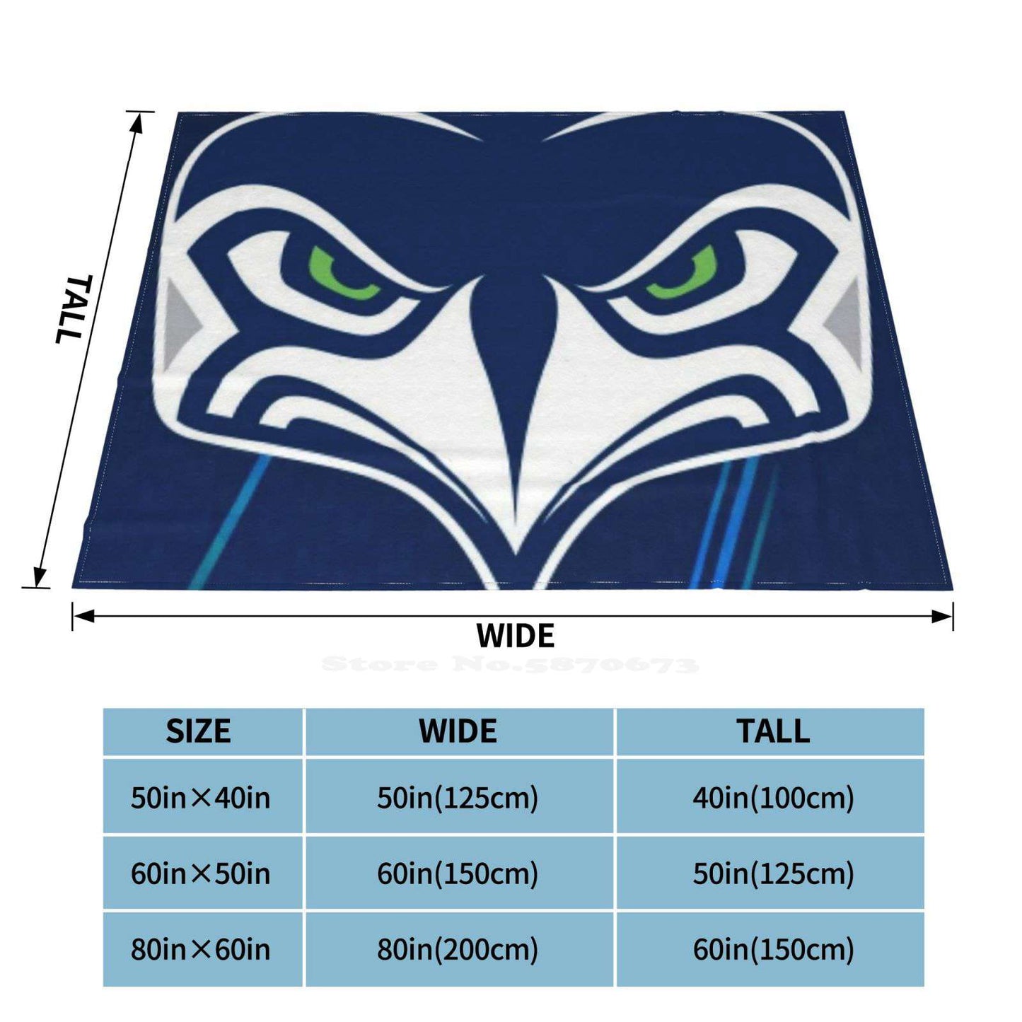 Seahawks Air Conditioning Blanket Travel Portable Blanket Seahawks Football