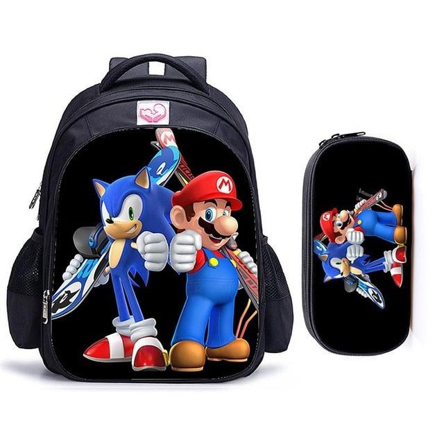 Cartoon Game Book Backpack Daily School Kids Backpacks