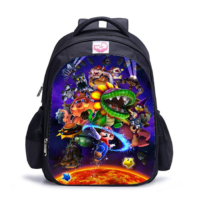 Cartoon Game Book Backpack Daily School Kids Backpacks